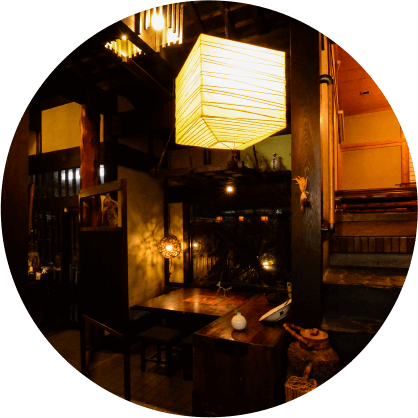 うなぎの原田店内 ライト